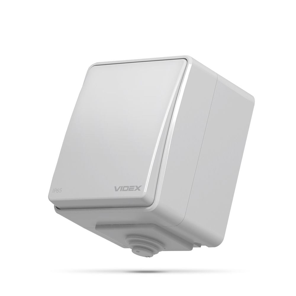 VIDEX BINERA External switch 1 gang IP65 Grey – image 1
