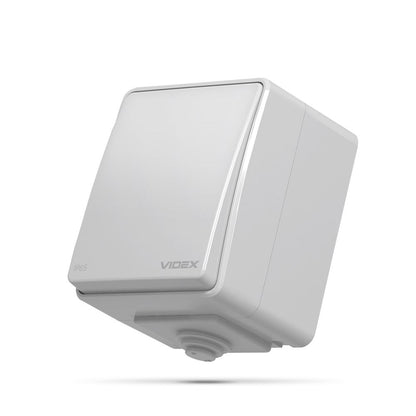 VIDEX BINERA External switch 1 gang IP65 Grey – image 1