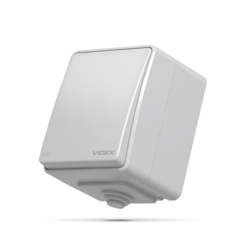 Väline lüliti 1-ahelaline IP65 hall VIDEX BINERA