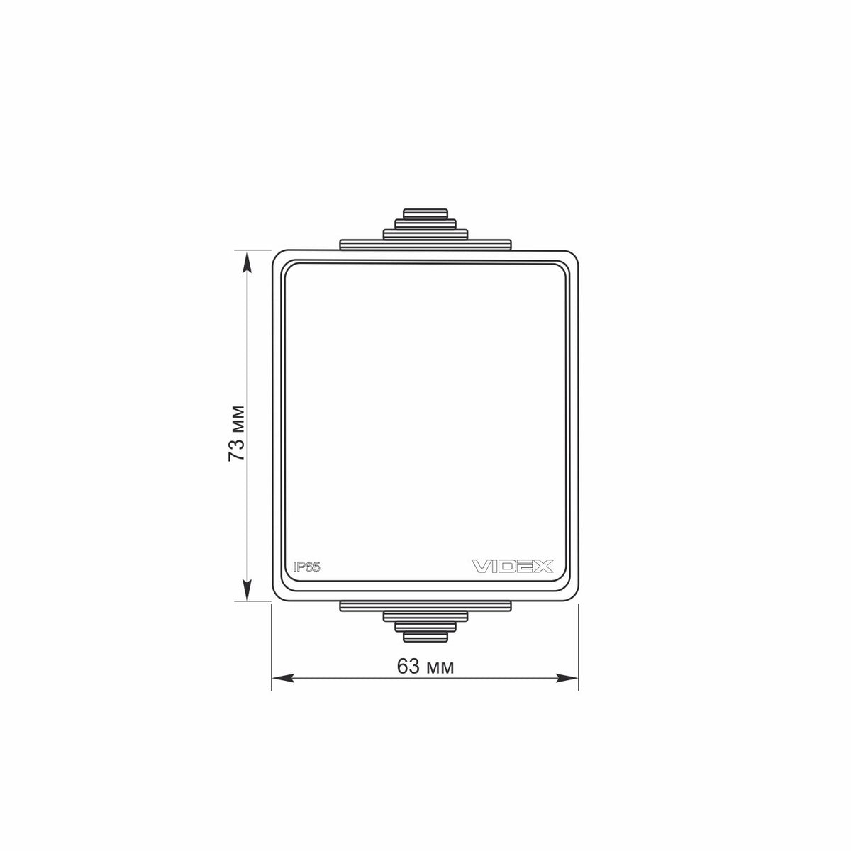 VIDEX BINERA External switch 1 gang IP65 Grey – image 4