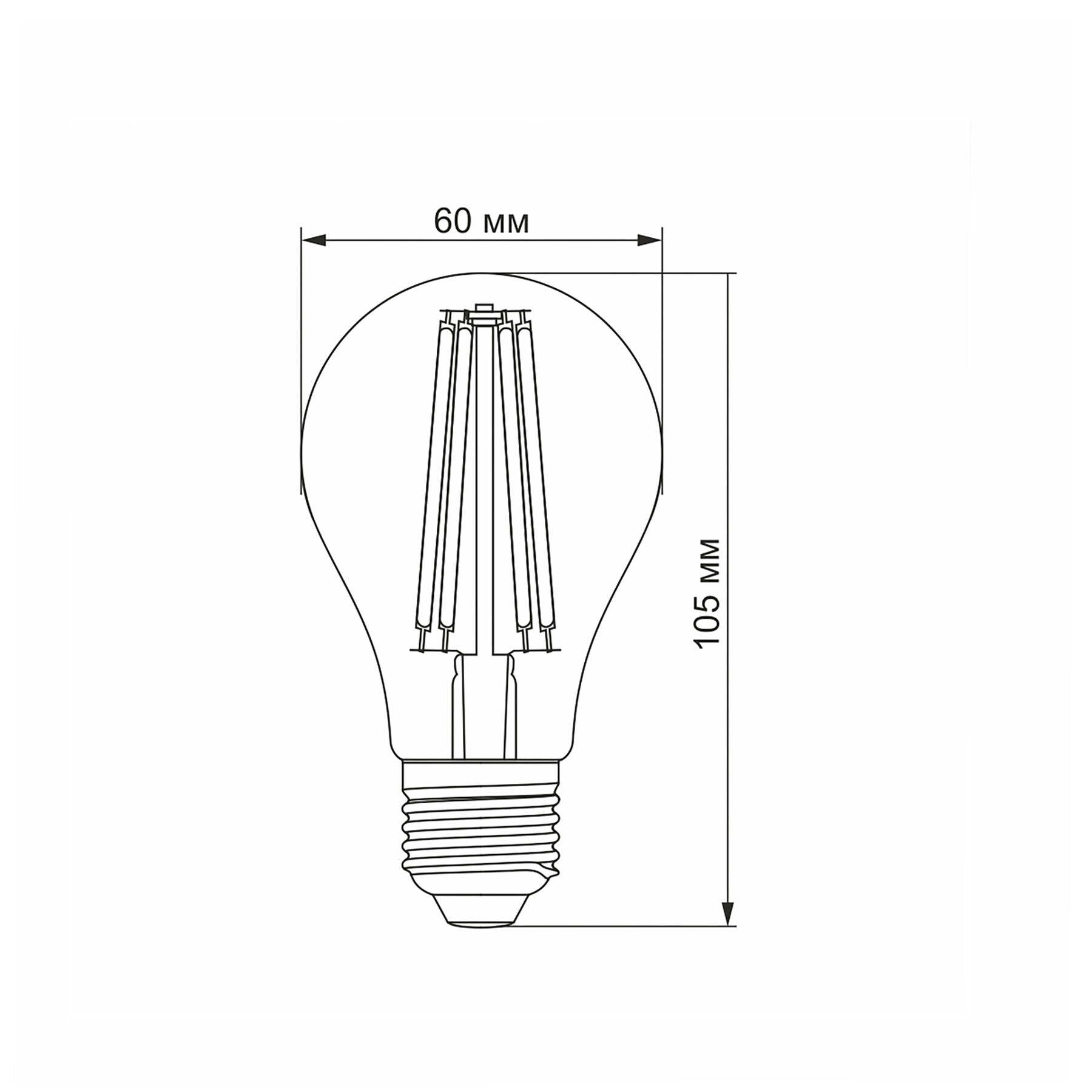 LED Bulb VIDEX Filament A60FA 10W E27 2200K bronze Index: VL-A60FA-10272 - image 3