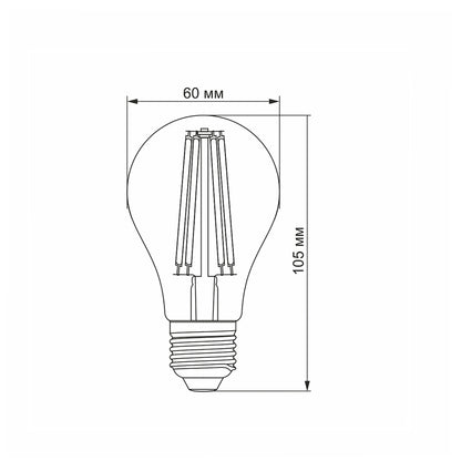 LED Bulb VIDEX Filament A60FA 10W E27 2200K bronze Index: VL-A60FA-10272 - image 3