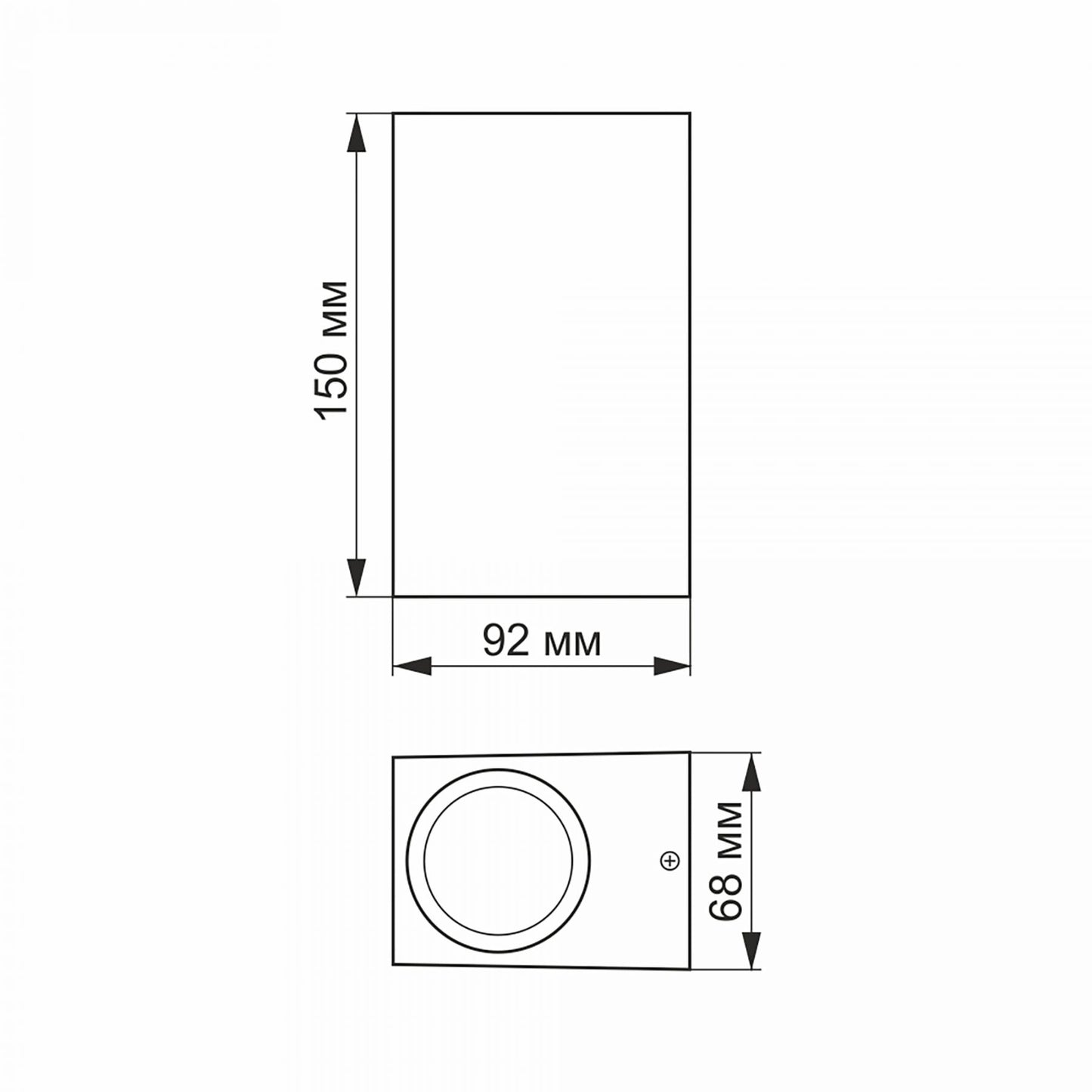 VIDEX ARON grey double-sided GU10 facade light