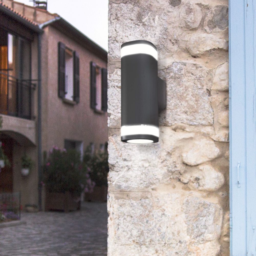 VIDEX BRUNO grey double-sided GU10 facade light