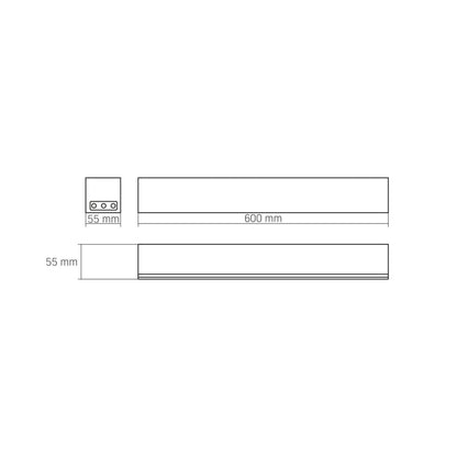 VIDEX BNL02 24 W Linkable LED Linear Light, 0.6 m, 5000 K - Black - official product image 21