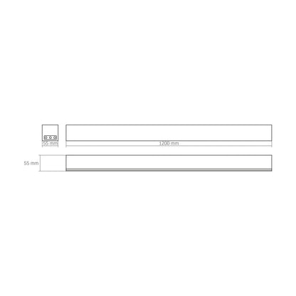 VIDEX BNL02 50 W Linkable LED Linear Light, 1.2 m, 5000 K - Black - official product image 21