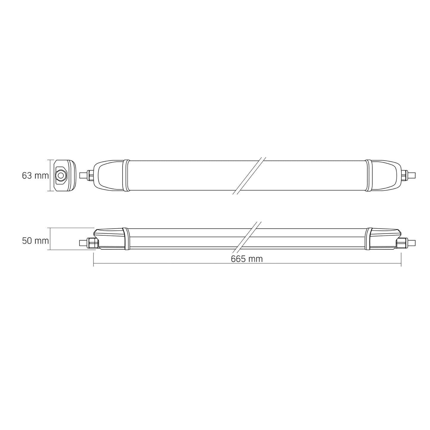 VIDEX BNWL04 20 W Linkable IP65 LED Linear Light, 0.6 m, 5000 K - White - official product image 17