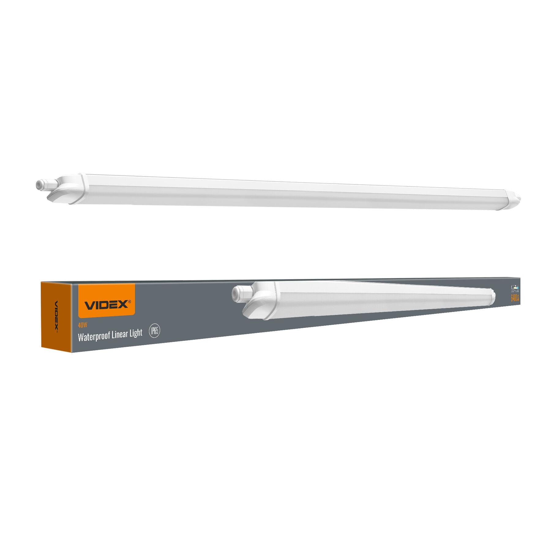 VIDEX BNWL04 40 W Linkable IP65 LED Linear Light, 1.2 m, 5000 K - White - official product image 1