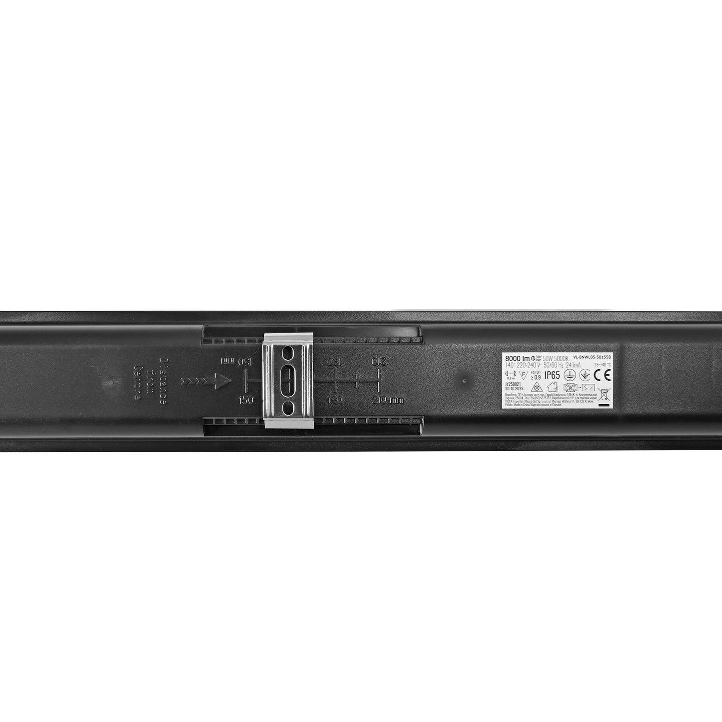 LED Linkable Linear Light IP65 VIDEX BNWL05 50W 1.5М 5000K 8000Lm Black Index: VL-BNWL05-50155B - image 9