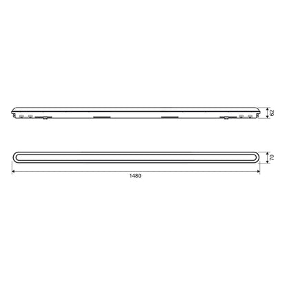LED Linkable Linear Light IP65 VIDEX BNWL05 50W 1.5М 5000K 8000Lm Black Index: VL-BNWL05-50155B - image 15