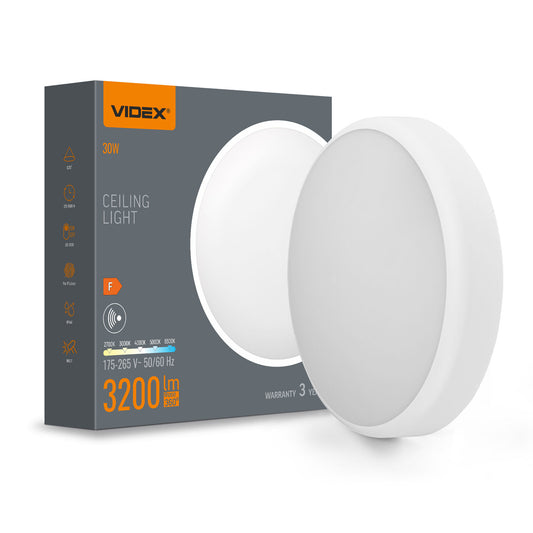 LED Ceiling Light with motion sensor VIDEX VL-CLR-300-2 30W 5CCT White Index: VL-CLR-300-2 - image 1