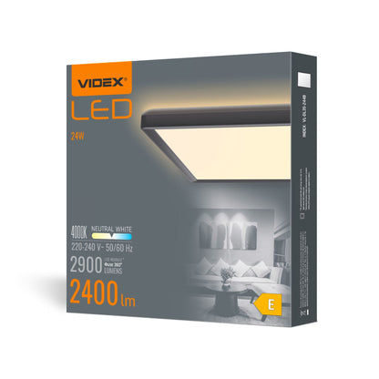 LED Ceiling Light VIDEX DL3S 24W 4000K - Black
