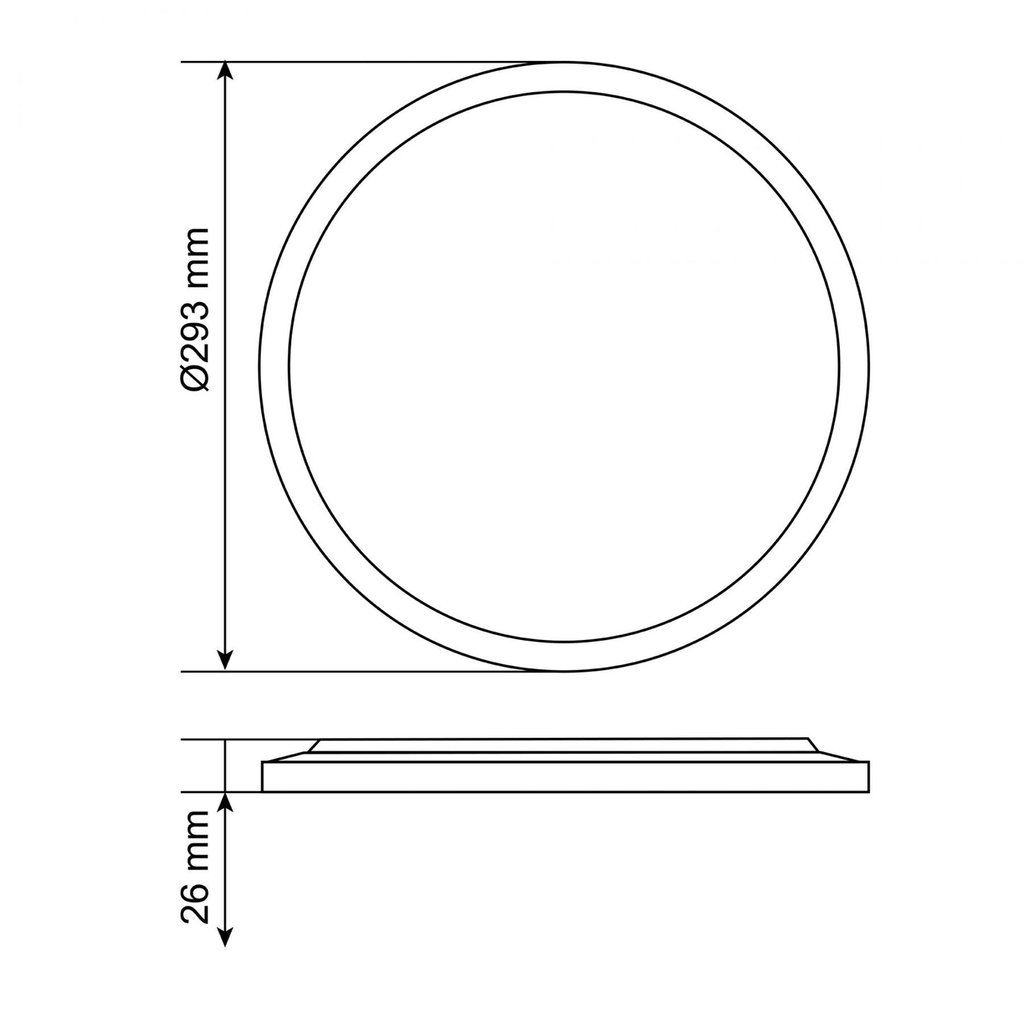 VIDEX DL5R 22W black ceiling light