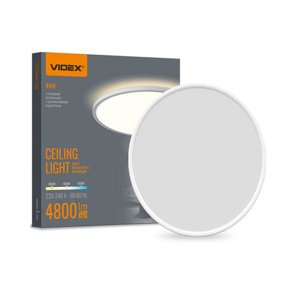 LED Ceiling Light with decorative backlight VIDEX DL5R 44W 3000K-4000K-5000K 220V White