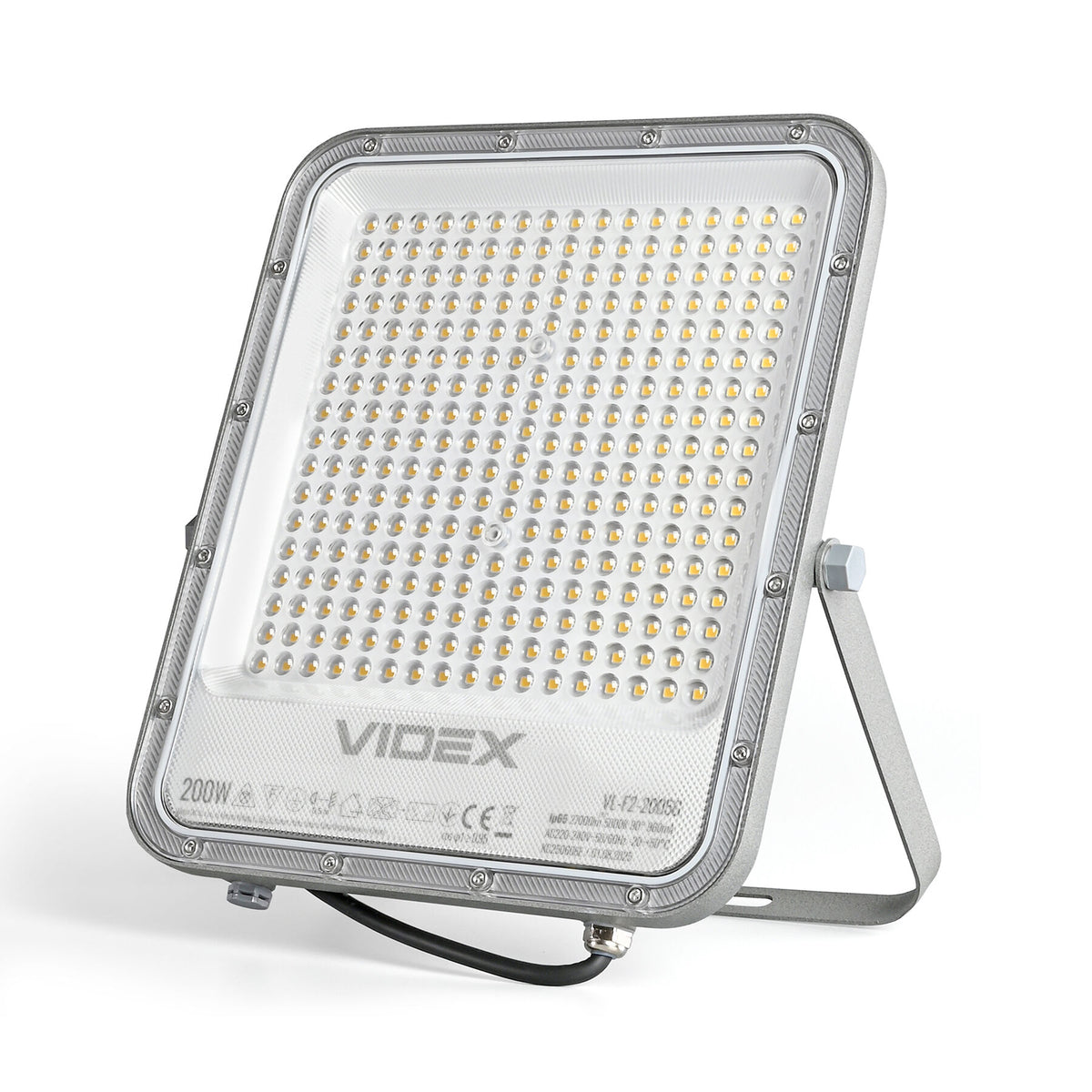VIDEX DAVIS 200 W LED floodlight / LED-prožektor, 5000 K, gray / hall, VL-F2-2005G — product view / tootevaade