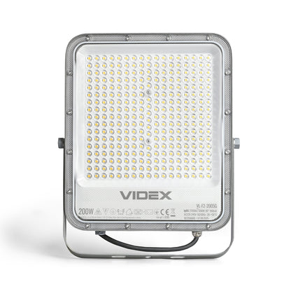 VIDEX DAVIS 200 W LED floodlight / LED-prožektor, 5000 K, gray / hall, VL-F2-2005G — view / vaade 2