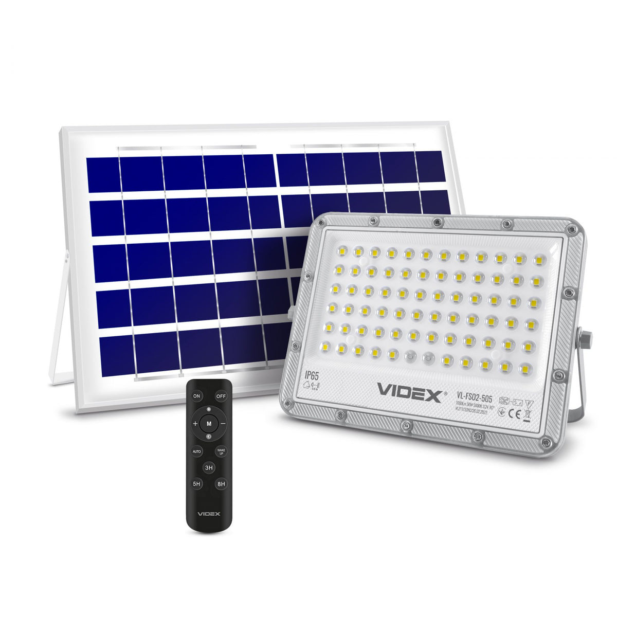 Solar Floodlight VIDEX VL-FSO2-505, 1000 lm, 5000 K - official VIDEX image 2
