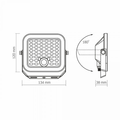 Solar Floodlight VIDEX VL-FSO4-205-S with Motion Sensor, 1400 lm, 5000 K - official VIDEX image 8