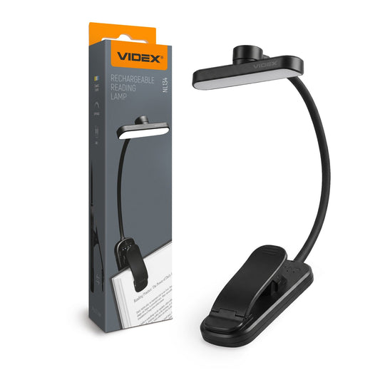 LED RECHARGEABLE READING LAMP VIDEX VL-NL134B Black Index: VL-NL134B - image 1