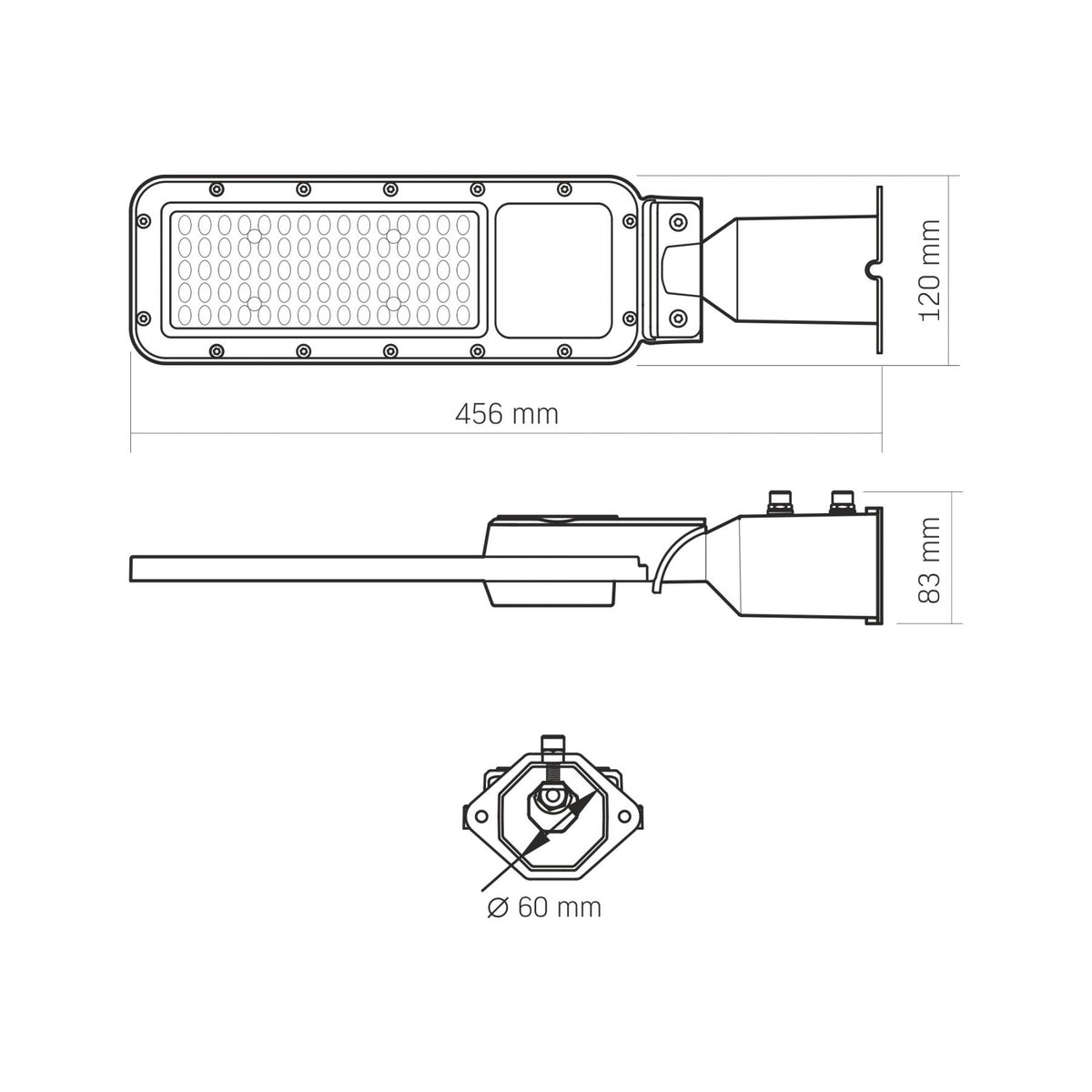 VIDEX SLE17 LED Street Light, 50 W, 5500 lm, 5000 K – official VIDEX image 8
