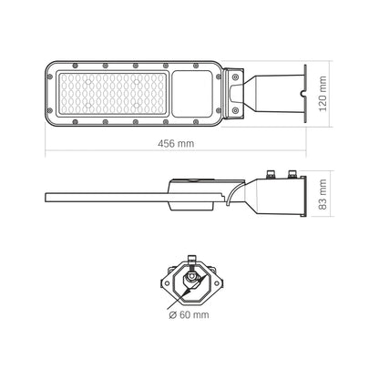 VIDEX SLE17 LED Street Light, 50 W, 5500 lm, 5000 K – official VIDEX image 8