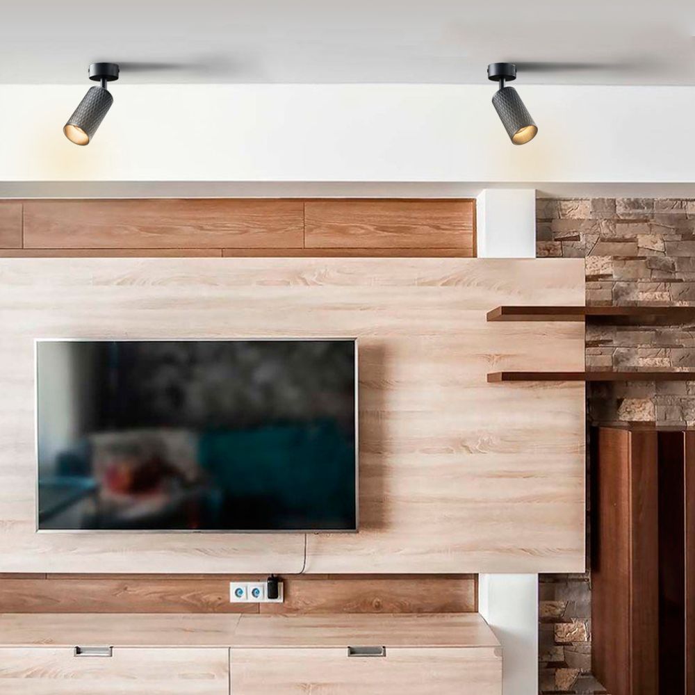 VIDEX GRANT black wall and ceiling spotlight