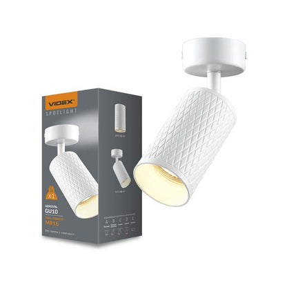 Wall and Ceiling Spotlight VIDEX Grant, GU10 - White