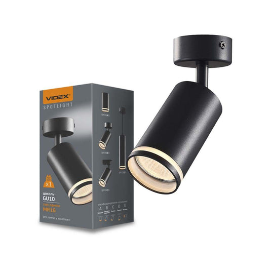 Seina- ja laevalgusti VIDEX-GU10-MARTIN-BLACK