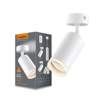 Wall and Ceiling Spotlight VIDEX Martin, GU10 - White