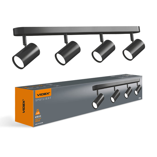 Wall and ceiling spotlight luminaire VIDEX for 4xGU10 lamp VL-SPF05B-WPB Index: VL-SPF05B-WPB - image 1