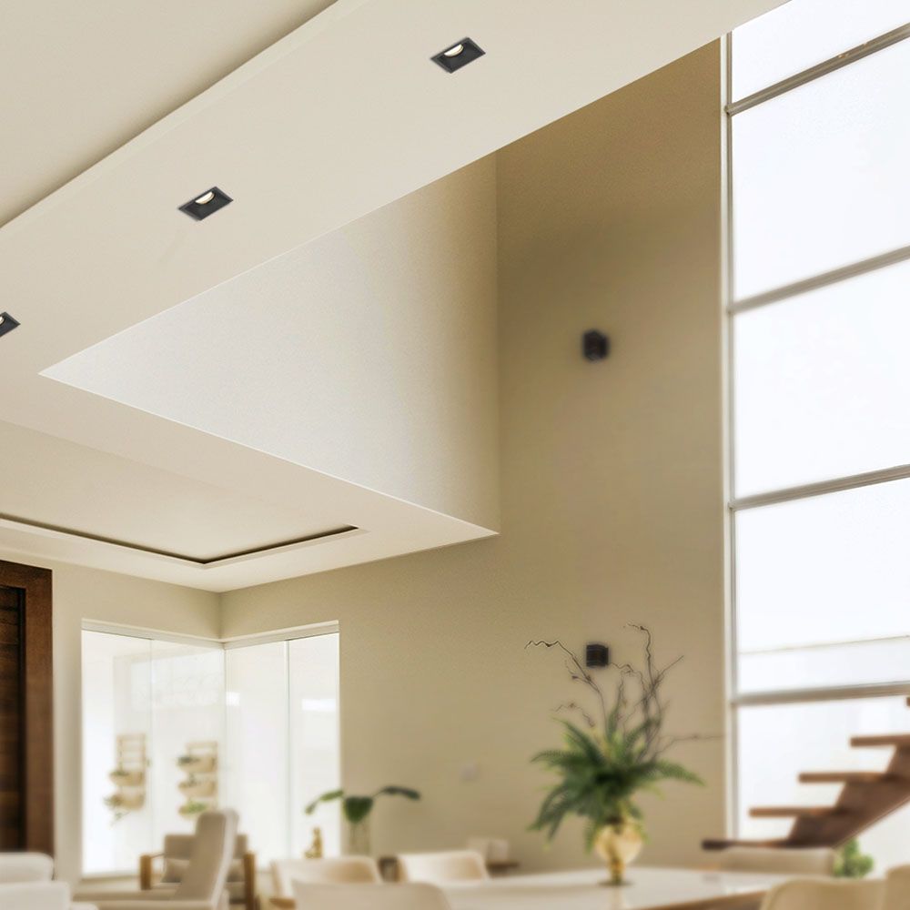 VIDEX VL-SPF09S-B Recessed GU10 Spotlight Frame - Black - official product image 3