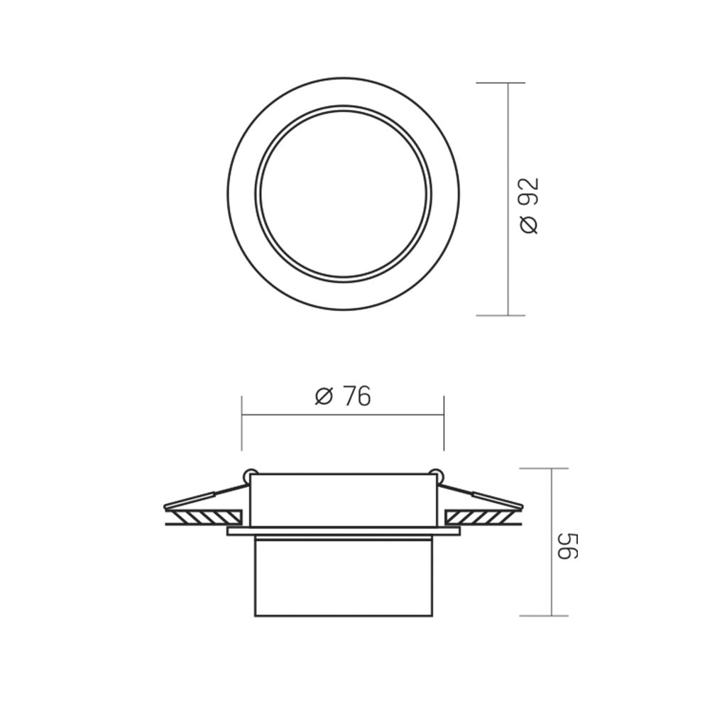 VIDEX VL-SPF11R-W Recessed GU10 Spotlight Frame - White - official product image 4