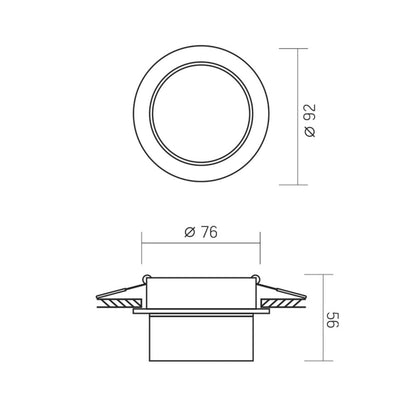 VIDEX VL-SPF11R-W Recessed GU10 Spotlight Frame - White - official product image 4