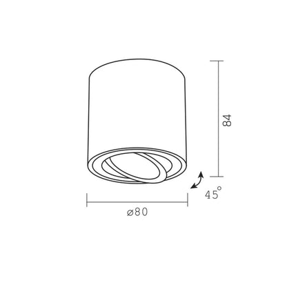 VIDEX VL-SPF12A GU10 ceiling spotlight - white