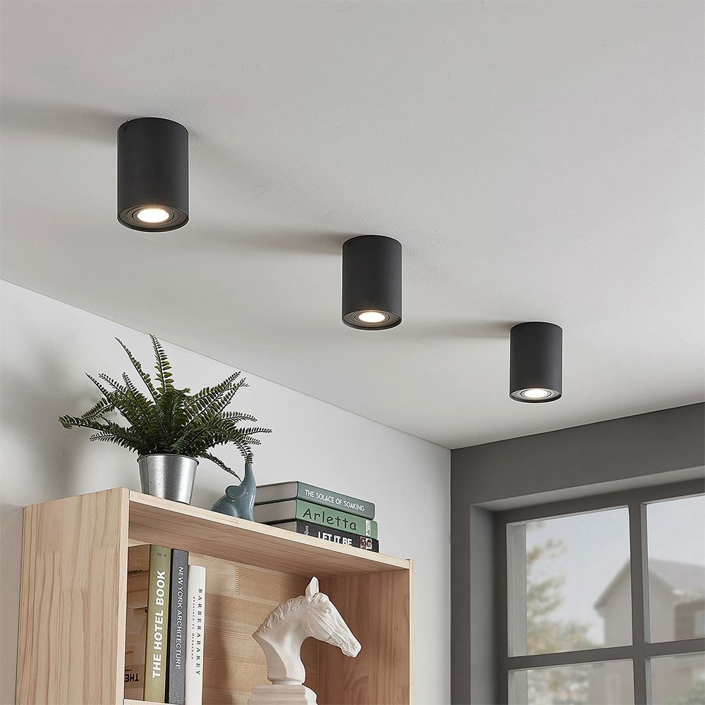 VIDEX VL-SPF13A GU10 ceiling spotlight - black