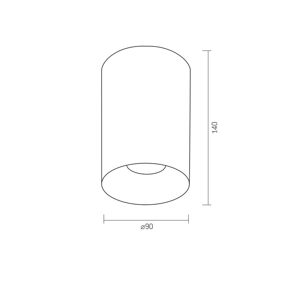 VIDEX VL-SPF14A-WB ceiling spotlight - dimensions