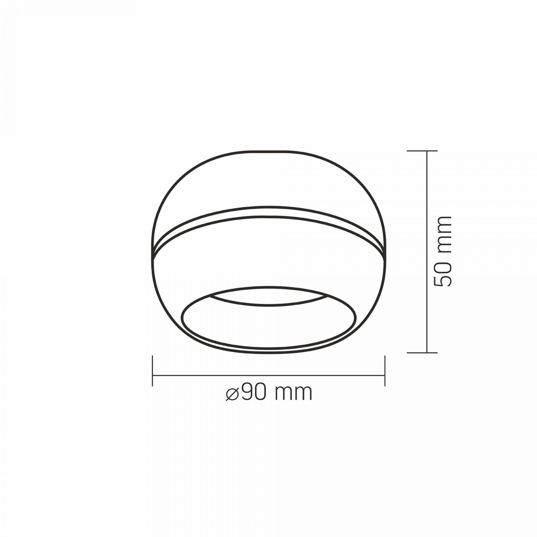 VIDEX VL-SPF16A-B ceiling spotlight - installation detail
