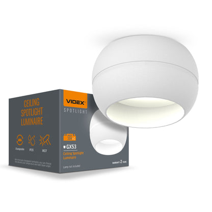 Ceiling Spotlight VIDEX VL-SPF16A, GX53 - White