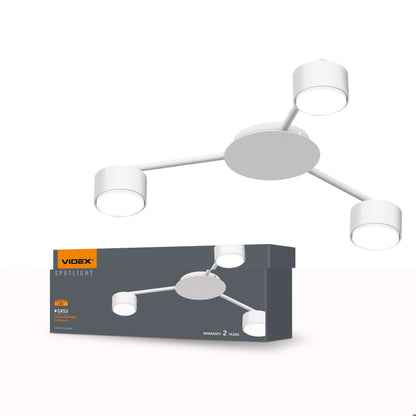 3-Light Ceiling Spotlight VIDEX VL-SPF20B, GX53 - White