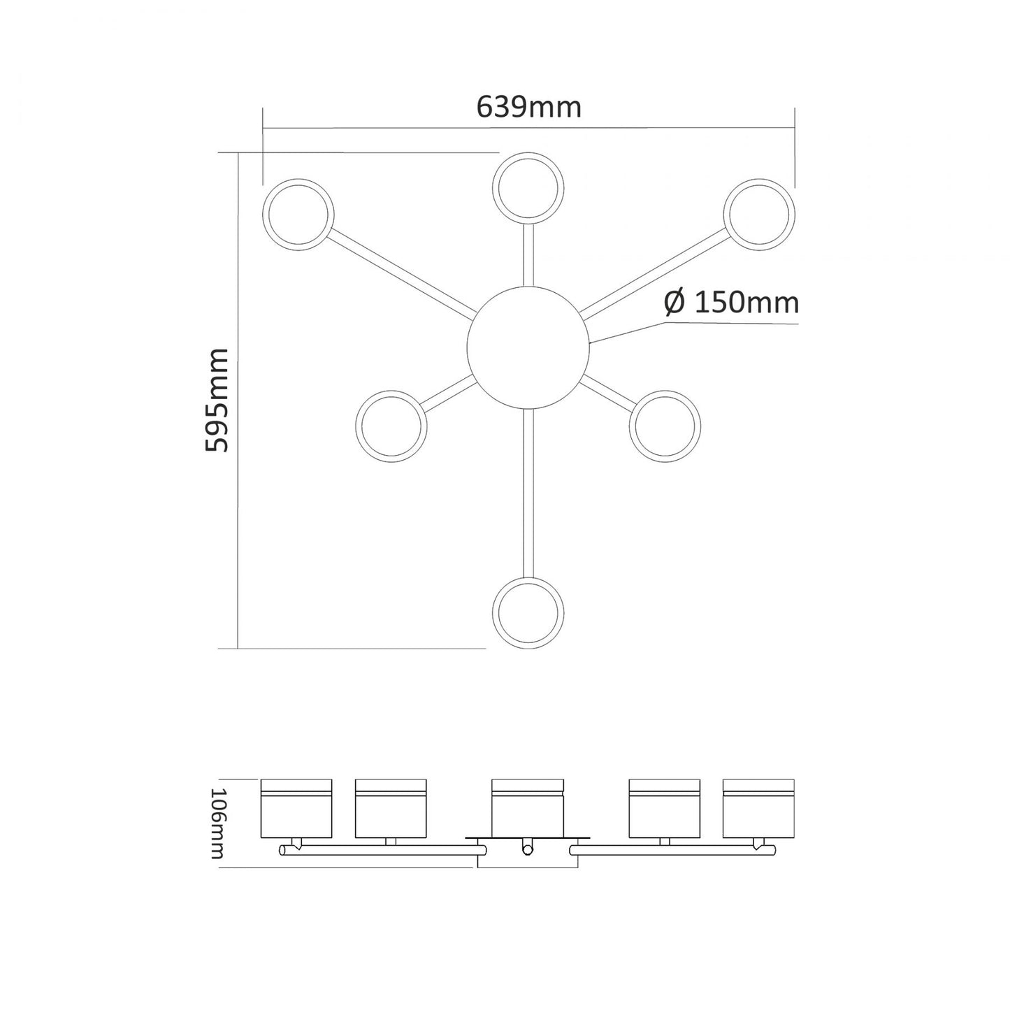VIDEX VL-SPF21B-BP ceiling spotlight - view 4