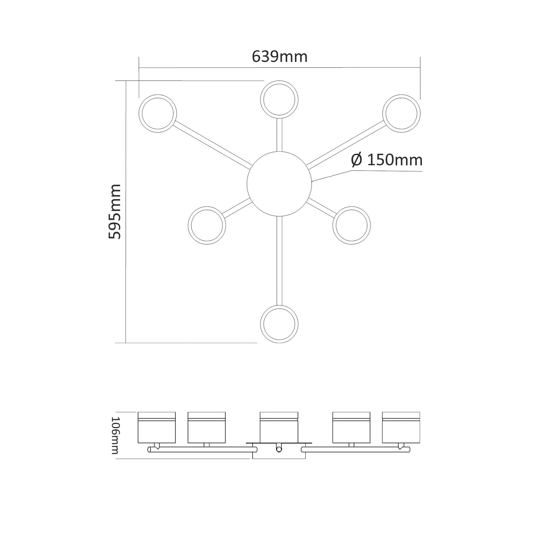 VIDEX VL-SPF21B-BP ceiling spotlight - view 4