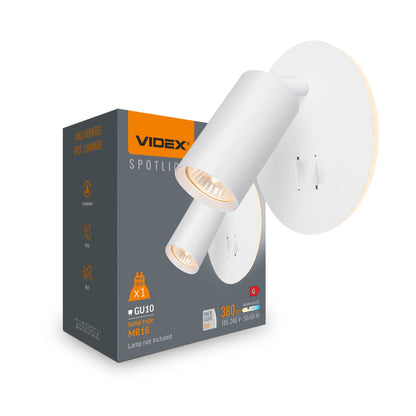 Seinale paigaldatav kohtvalgusti VIDEX SPF24E, valge