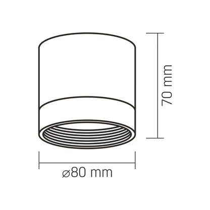 VIDEX VL-SPF25A-B black GX53 ceiling spotlight - product view