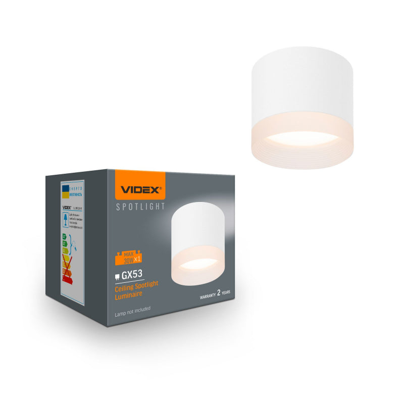 Laevalgusti VIDEX GX53 lambile VL-SPF25A-W