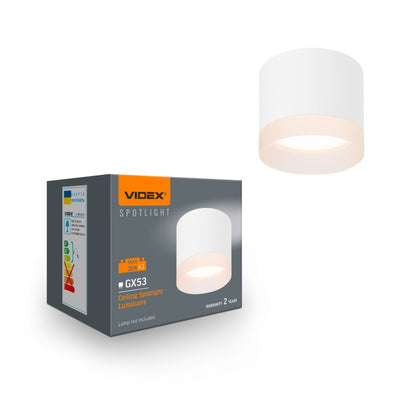 Ceiling Spotlight VIDEX VL-SPF25A, GX53 - White
