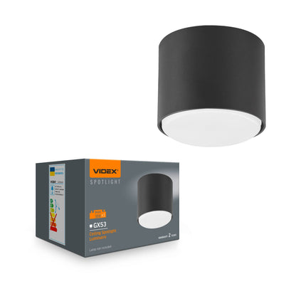 Ceiling Spotlight VIDEX VL-SPF26A, GX53 - Black