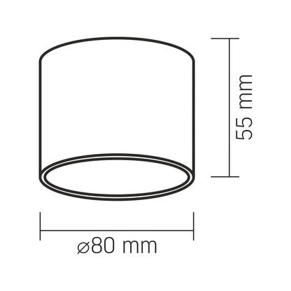VIDEX VL-SPF26A-B black GX53 ceiling spotlight - product view