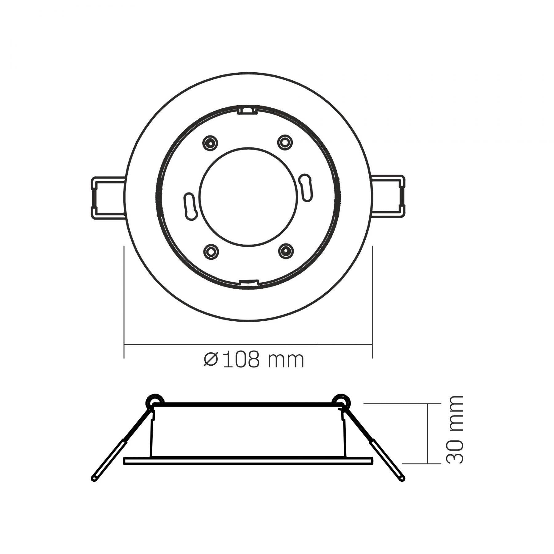 VIDEX VL-SPF27R-B Recessed GX53 Spotlight Frame - Black - official product image 4