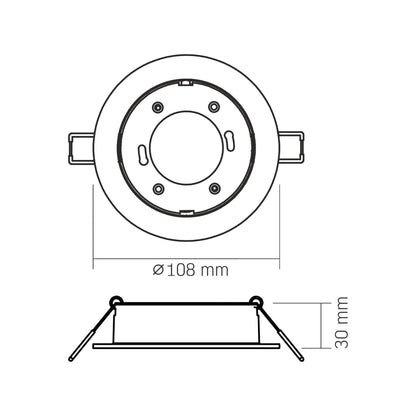 VIDEX VL-SPF27R-B Recessed GX53 Spotlight Frame - Black - official product image 4
