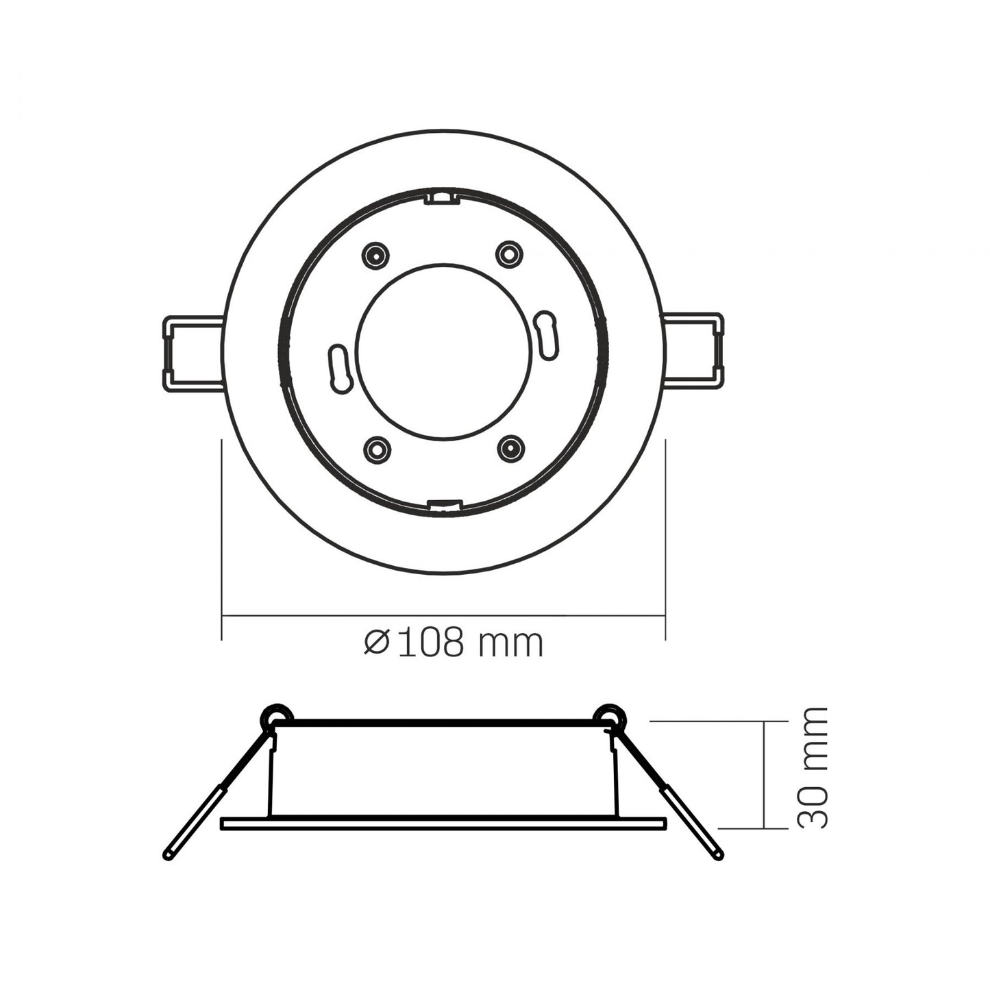 VIDEX VL-SPF27R-W Recessed GX53 Spotlight Frame - White - official product image 4